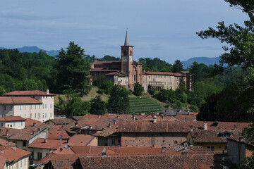 Il punto più alto del borgo medievale di Castiglione Olona in provincia di Varese, Lombardia,...