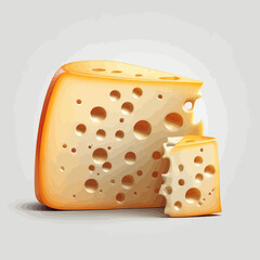 Mozarela Cheese Cartoon Design Very Delicious