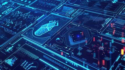 Fototapeta premium Futuristic medical technology network