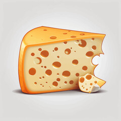 Mozarela Cheese Cartoon Design Very Delicious