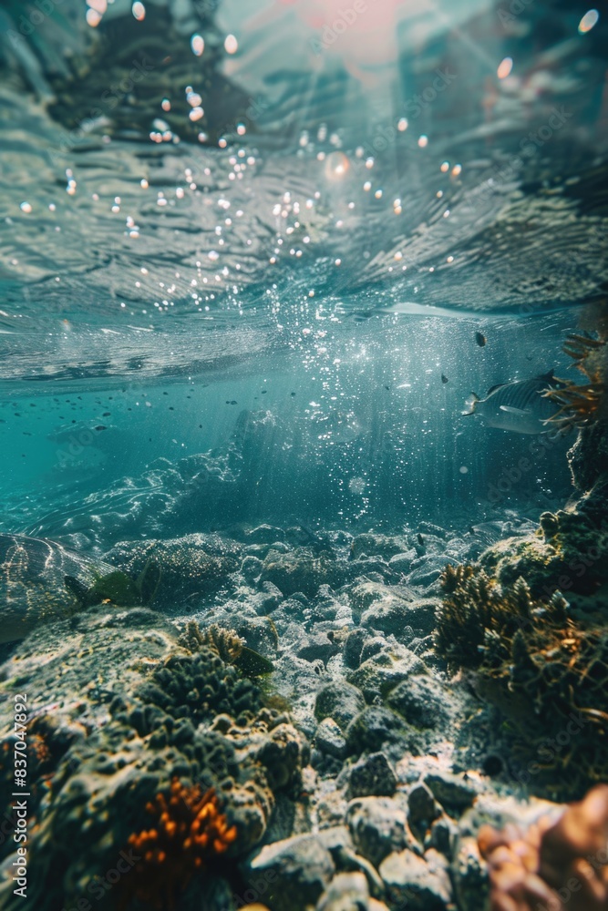 Canvas Prints Coral Reef Underwater Scene