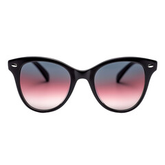 Front view of gradient women's wayfarer sunglasses isolated on a white transparent background