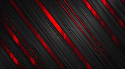 Sleek Red and Black Geometric Design.  An abstract design featuring sleek, alternating red and black diagonal stripes that evoke a sense of dynamic motion.