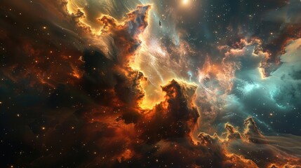 Fototapeta premium Cosmic Nebula Background
