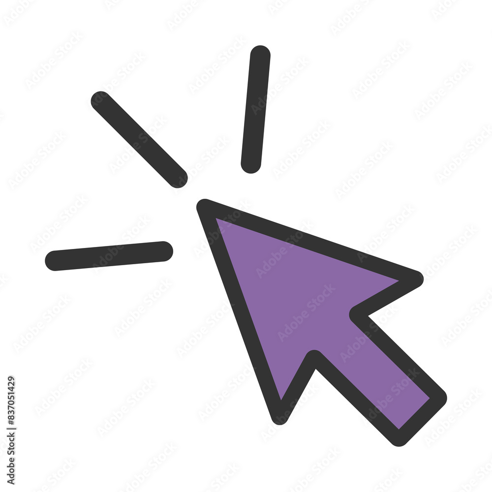 Aufkleber click icon arrow mouse, web button cursor. digital design vector illustration