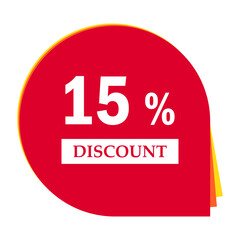 Sale discount label icon, price offer symbol design, web sticker vector illustration
