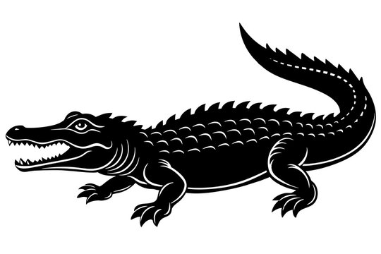 recommend clip art: crocodile silhouette vector illustration