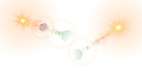 Yellow bright star and shimmering glare, transparent sunlight special lens flare light effect. Solar flare. Sun flash. Png.

