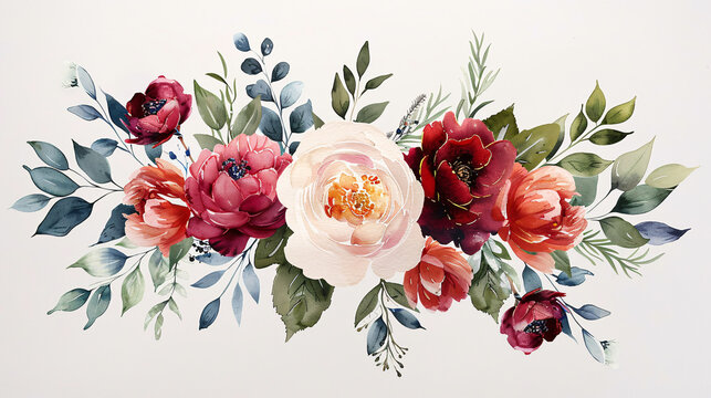 Simple and elegant wedding invitation with minimalist design and leaf motifs