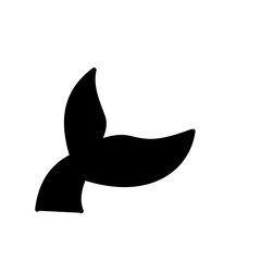 Mermaid tail vector Silhouette