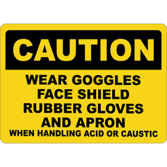 CAUTION CHEMICAL HAZARD SIGNS