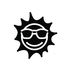 sunglasses solid icon vector design good for website and mobile app