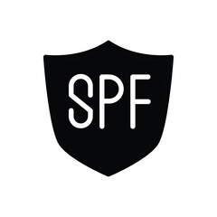 spf protection solid icon vector design good for website and mobile app