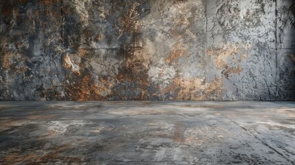 Obraz premium floor and wall background with concrete floors and industrial-style walls for a contemporary 