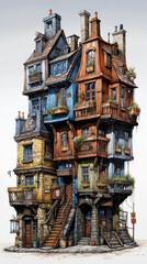 Obraz premium An old house building