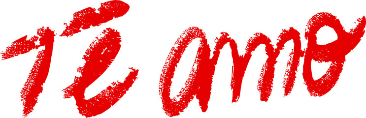 Te amo phrase lettering in Portuguese
