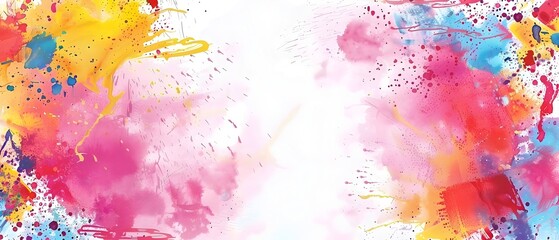Obraz premium Vibrant Doodle Border Design with Blank Space for World Cancer Day Themed Mockup or Message Background