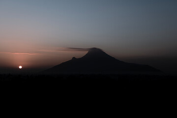 The Mountain Arunachala is oldest mountain on earth and the sunrise in cloud mountain view
