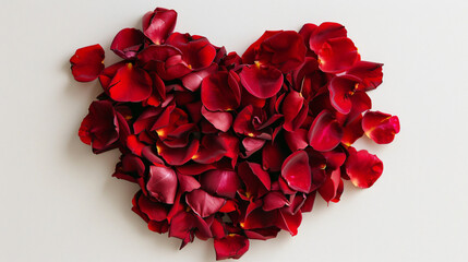 arrangement of vibrant red rose petal
