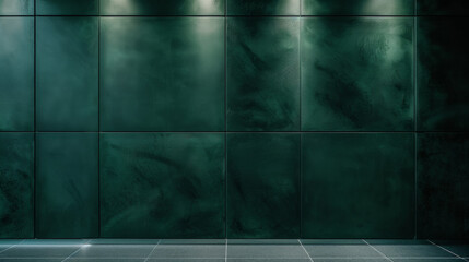 Beautiful dark green smooth wall in an expensive hotel, background image