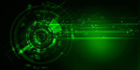 2d illustration Abstract futuristic electronic circuit technology background