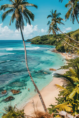 A music festival on a tropical beach