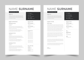 Professional Resume, Resume design template, CV design