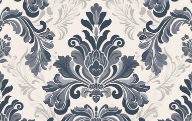 vector illustration Seamlessly damask wallpaper 