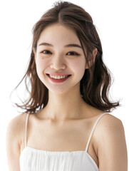 Young and beautiful asian hong kong chinese japanese korean girl transparent background