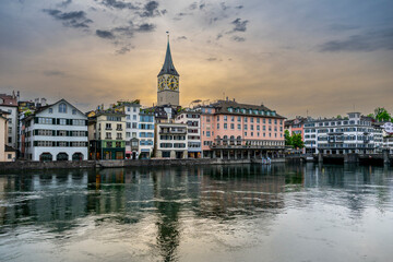 Obraz premium The city of Zurich, Switzerland,