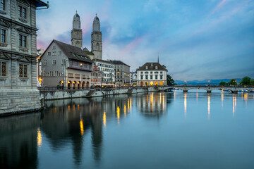 Fototapeta premium The city of Zurich, Switzerland,