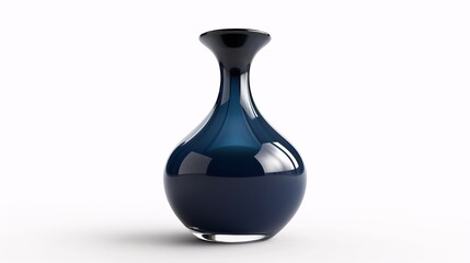 high detailed luxury glowing dark blue perfume bottle with no logo brand label