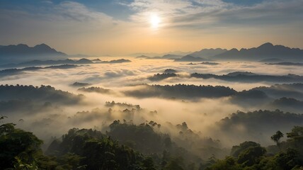 mist, valley, northern thailand, landscape, morning, scenic, nature, travel, asia, mountains, sunrise, peaceful, tranquil, calm, serene, ethereal, dreamy, mystical, photo, photography, rural, countrys