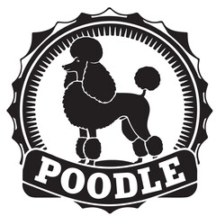 Poodle Dog Stamp Vector