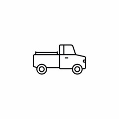 Fototapeta premium pickup car truck vehicle icon