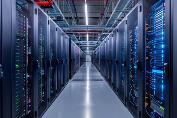 Fototapeta premium Data center, stores and shares applications and data