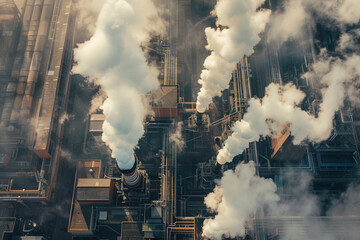 CCUS, showcasing the process of capturing carbon dioxide emissions from industrial sources, converting them for utilization, and securely storing them underground to mitigate climate impact