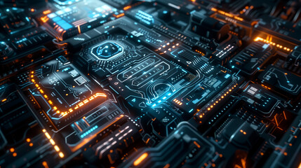 Fototapeta premium technology background wallpaper 