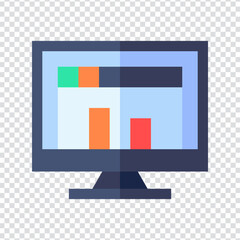 Statistics icon vector design. flat vector illustration. Pixel perfect 64 x 64. Vector illustration simple symbol in eps 10