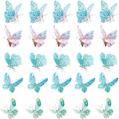 Seamless pattern with butterflies background design