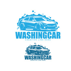 washing car design illustration