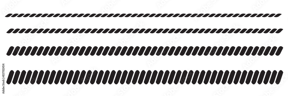 Poster repeating rope set. vector rope frames. decorative rope design element clipart set. 11:11