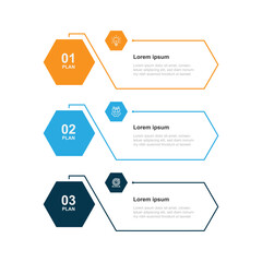 Design template infographic with 3 step or option can be used for workflow, business information, and web graphic design 