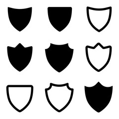 Shield icon collection vector illustration