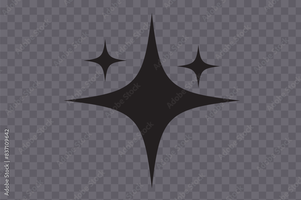 Wall mural star icon collection. twinkling stars symbols in white design. vector svg illustration. design eleme