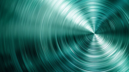 Green brushed metal circle texture, abstract background