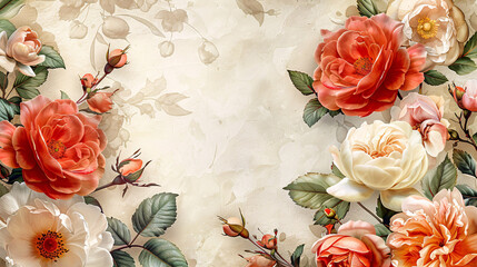 Elegant floral design elements for wedding and event invitations