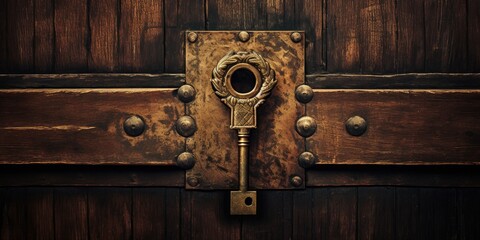 Unlock the mystery of security with our captivating image featuring the master keyhole, evoking concept - Powered by Adobe