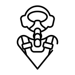 Air Force Pilot Avatar Lineart