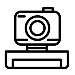Fototapeta premium live stream camera line icon style